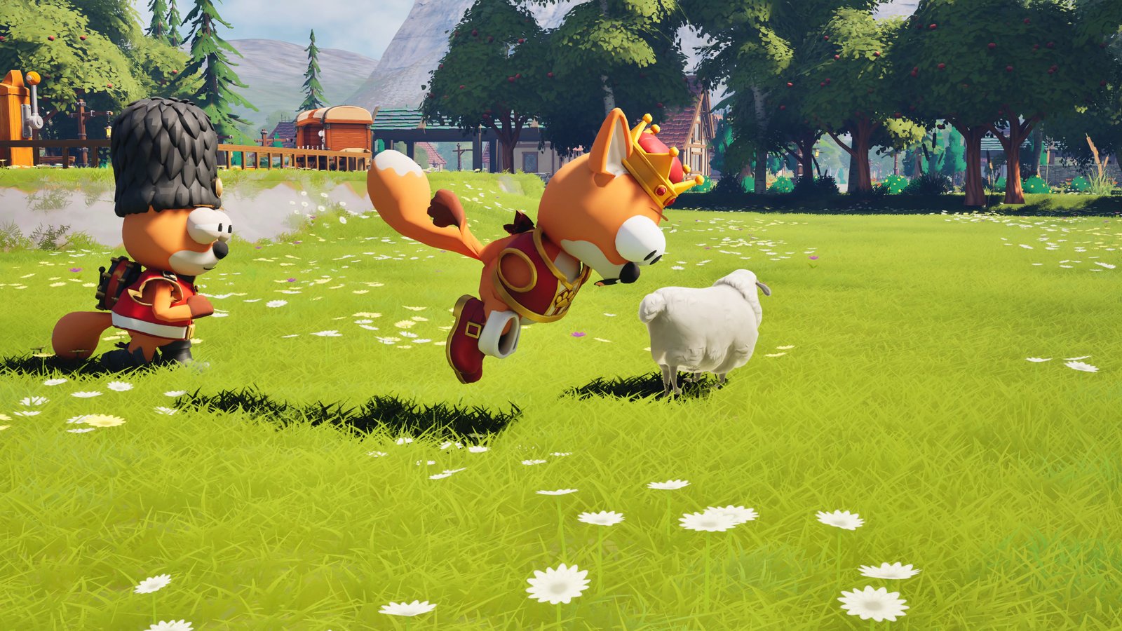 Foxalot screenshot: A fox dives at a sheep